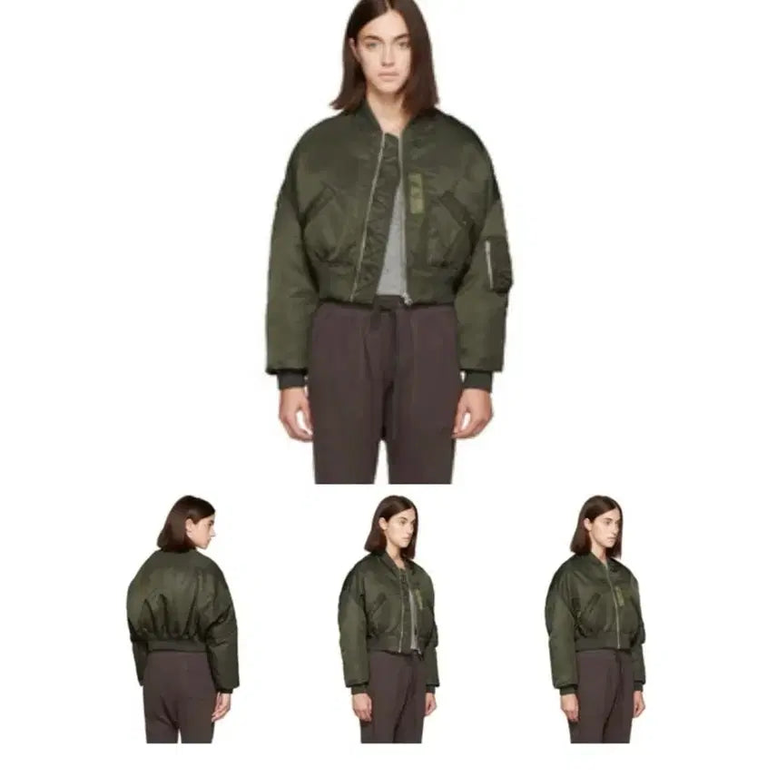 [BUNJANG] ALICE Reversible Crop Goose Down Bomber Jacket / 알써틴 리버서블 크롭 구스다운 봄버