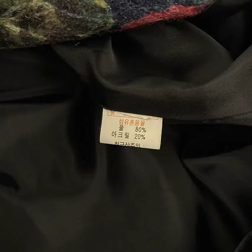 [BUNJANG] Anetik Floral Wool Mac Coat / 빈티지 아네틱 플라워 울 맥 코트