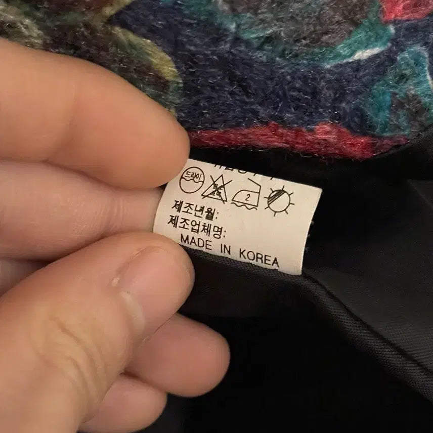 [BUNJANG] Anetik Floral Wool Mac Coat / 빈티지 아네틱 플라워 울 맥 코트