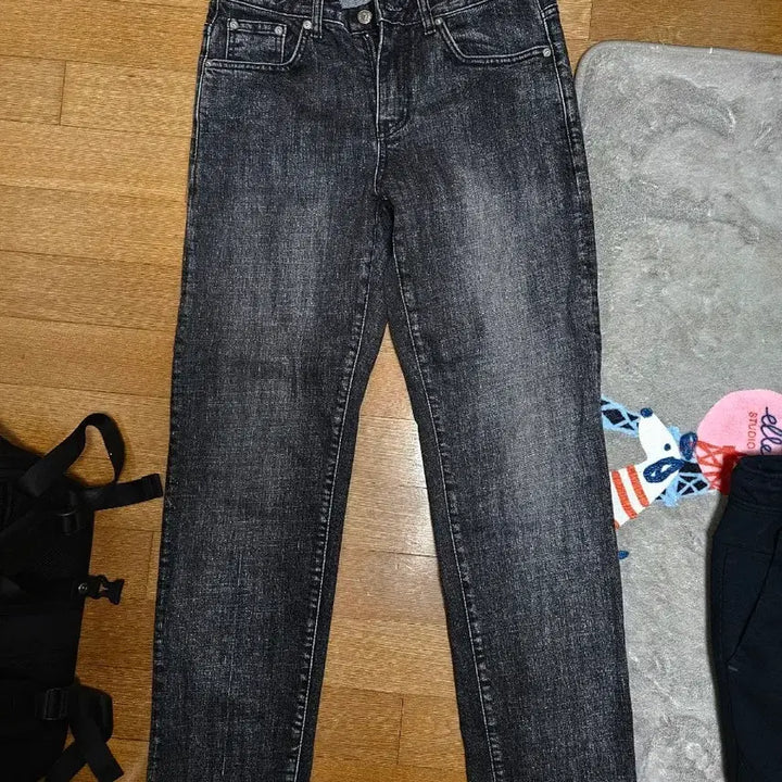 [BUNJANG] Branded Washed Denim Pants / 브랜디드 워싱 데님팬츠