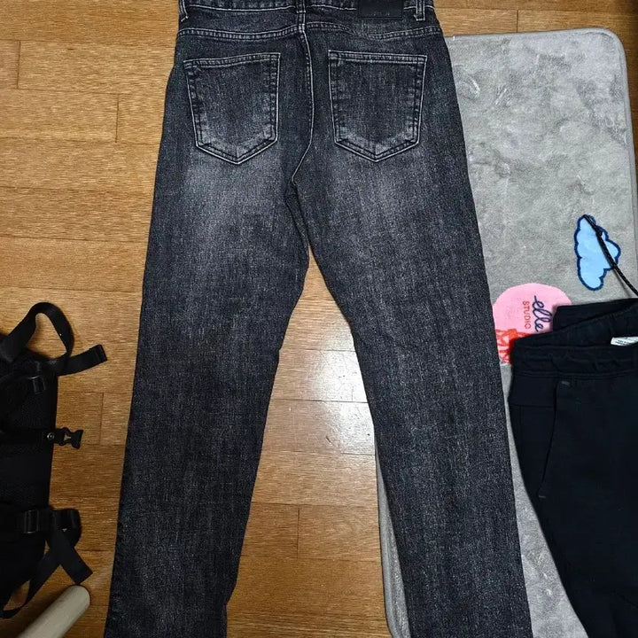 [BUNJANG] Branded Washed Denim Pants / 브랜디드 워싱 데님팬츠