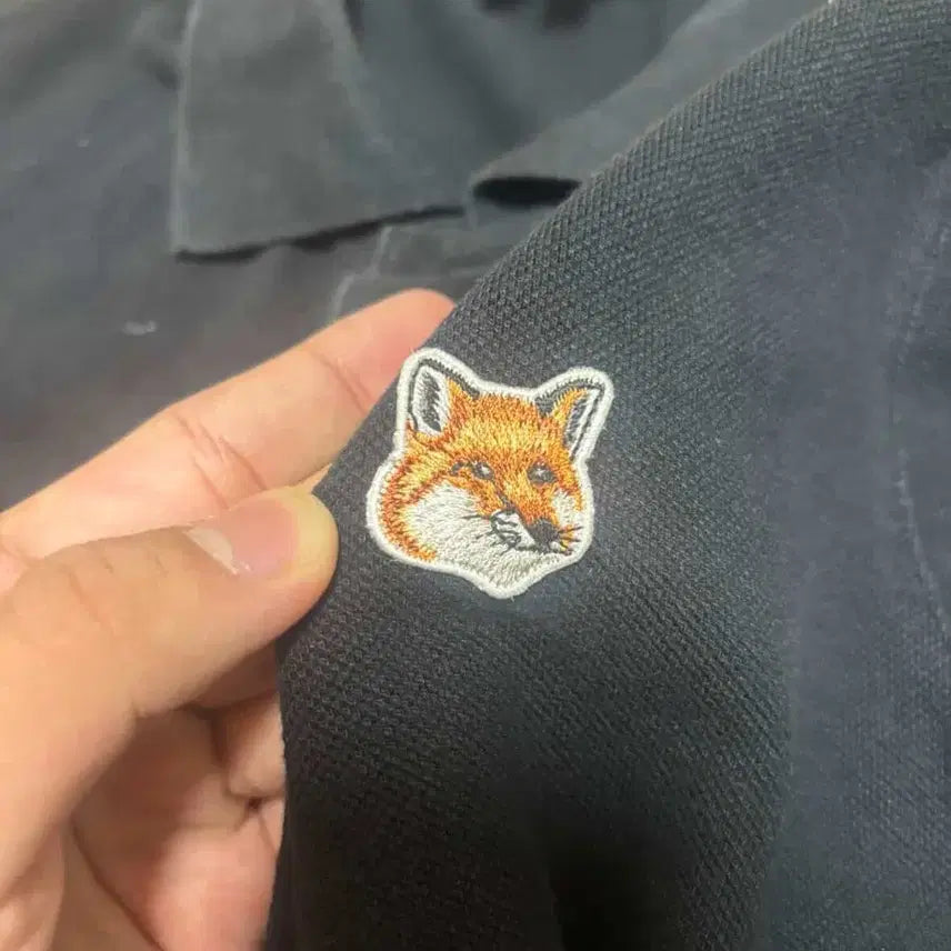 [BUNJANG] Maison Kitsune Polo Shirt Black M / [백화점판] 메종키츠네 카라티 블랙 m사이즈