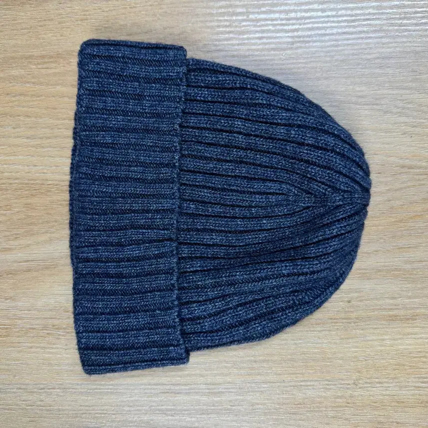 [BUNJANG] Campanella Navy Knit Short Beanie / 캄파넬라 네이비 니트숏비니 캐시미어
