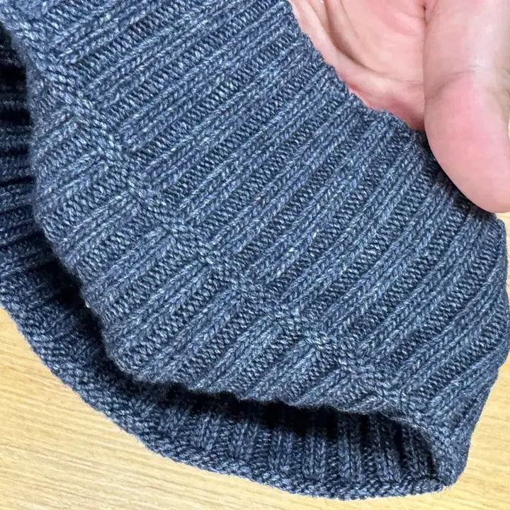 [BUNJANG] Campanella Navy Knit Short Beanie / 캄파넬라 네이비 니트숏비니 캐시미어