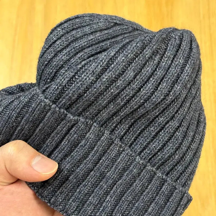 [BUNJANG] Campanella Navy Knit Short Beanie / 캄파넬라 네이비 니트숏비니 캐시미어