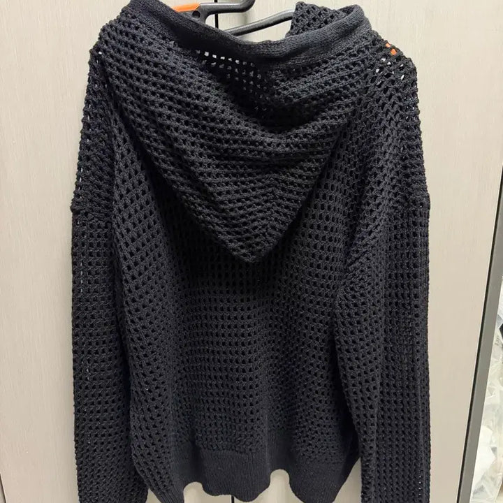 [BUNJANG] Knit Hoodie Zip-up / 그물 니트 후드 집업