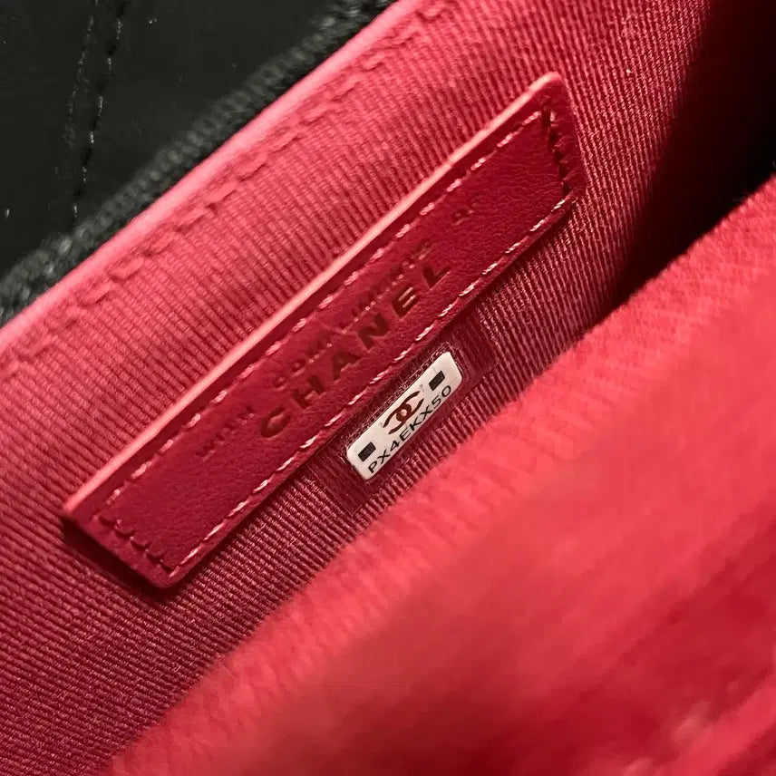 [BUNJANG] Chanel Fabric Mini Black Chain Crossbody Bag / [미사용/정품] 샤넬 패브릭 미니 블랙 체인 크로스백 가방