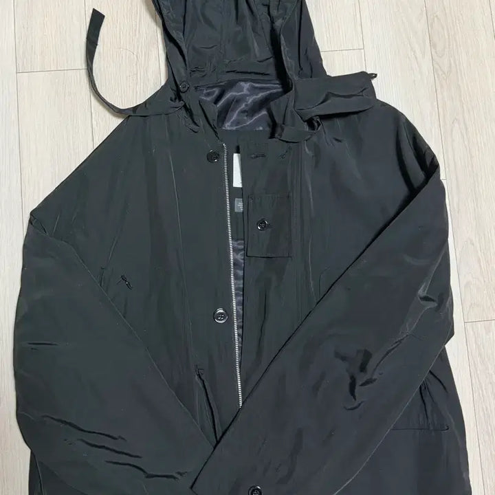 [BUNJANG] Polytelu Hooded Parka Black Size 2 / 폴리테루 후디드파카 블랙 2사이즈