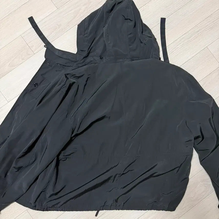 [BUNJANG] Polytelu Hooded Parka Black Size 2 / 폴리테루 후디드파카 블랙 2사이즈