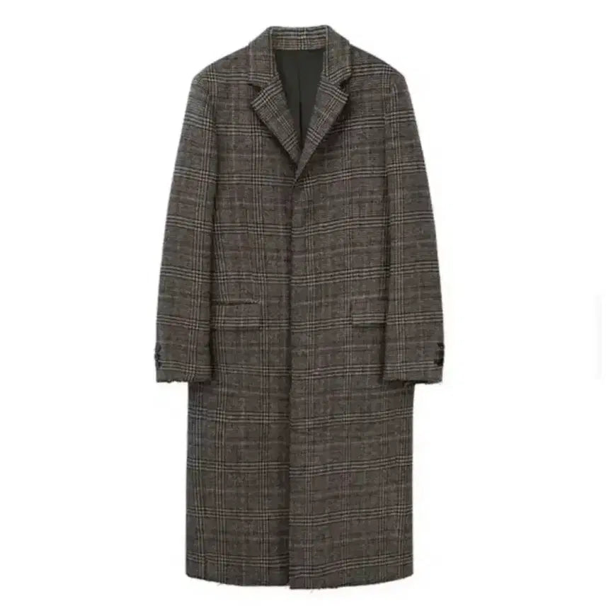[BUNJANG] Tonywek Cutting Coat Brown Glen Check Size L / 토니웩 커팅 코트 브라운 글렌 체크 L 사이즈