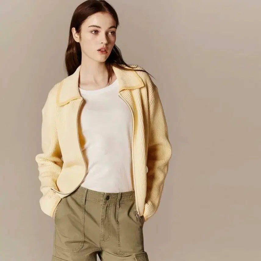 [BUNJANG] Giordano Zip-up Cardigan S / 지오다노 집업 가디건 S