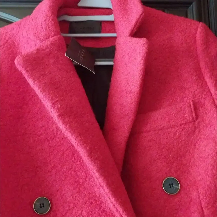 [BUNJANG] Red Double Breasted Half Coat / 레드 롱 더블 브레스트반코트