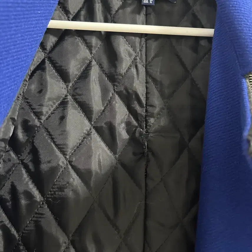 [BUNJANG] Plastic Island Quilted Long Coat / 플라스틱아일랜드> 누빔 롱코트(블루&그레이)