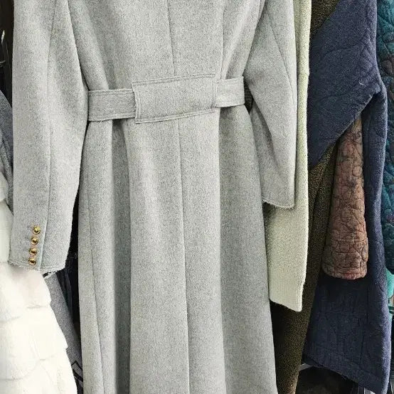 [BUNJANG] J-Hope Belted Long Coat / 줄로그벨트 롱 코트