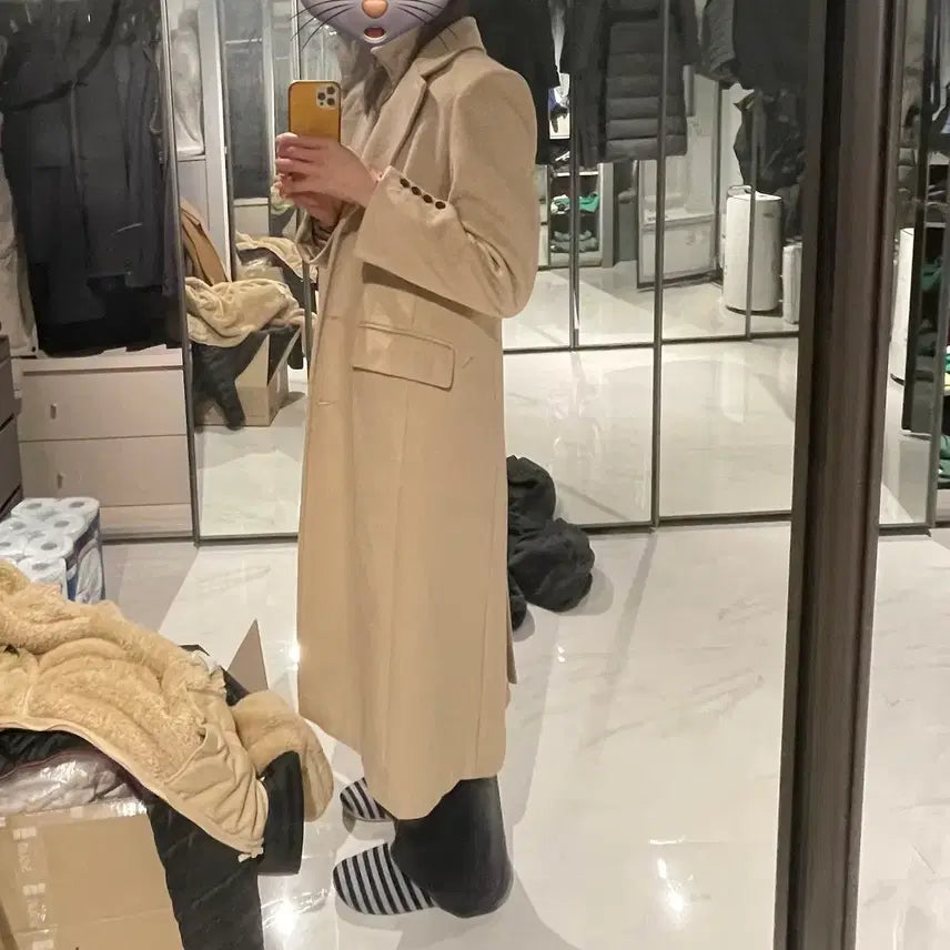 [SOLD OUT] JEUNE (젠)싱글 버튼 업 코트 S(55) 베이지