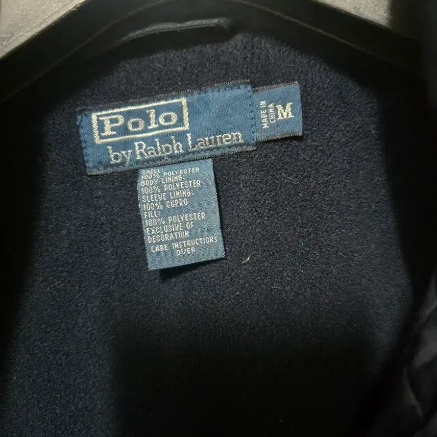 [BUNJANG] Polo Navy Fleece Lined Blouson Jacket M / 폴로 네이비 블루종 기모자켓 M