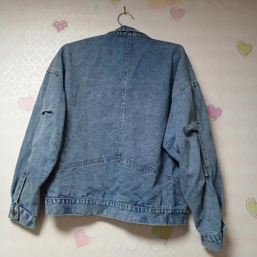 [BUNJANG] Blue Crop Denim Jacket / 이쁜중청 크롭 블루 데님 자켓