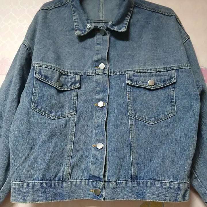 [BUNJANG] Blue Crop Denim Jacket / 이쁜중청 크롭 블루 데님 자켓