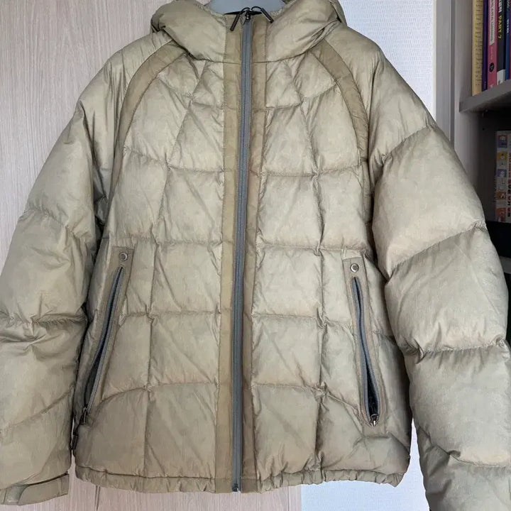 [BUNJANG] Wave Goose Down Jacket - Khaki / 록히드마틴 웨이브 구스다운 점퍼 카키