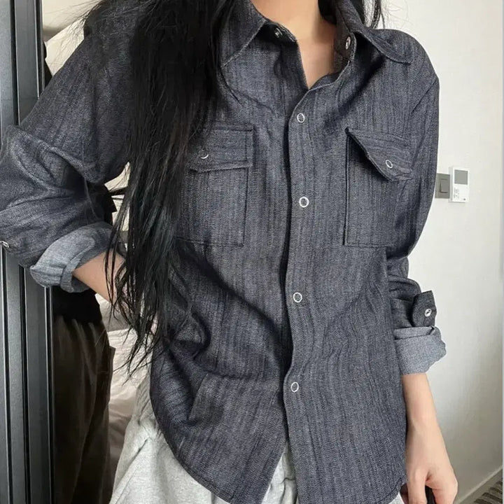 [BUNJANG] Words Wait and C Slim Fit Shirt / 워즈웨잇앤씨 슬림핏셔츠(단종 제품)