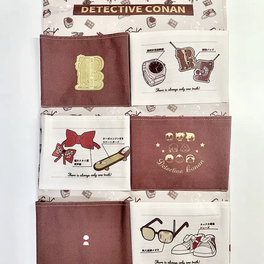 [BUNJANG] Detective Conan Wall Pocket Decorative Storage Pouch / 명탐정코난 월포켓 벽걸이 데코 수납 포켓 파우치(새상품)