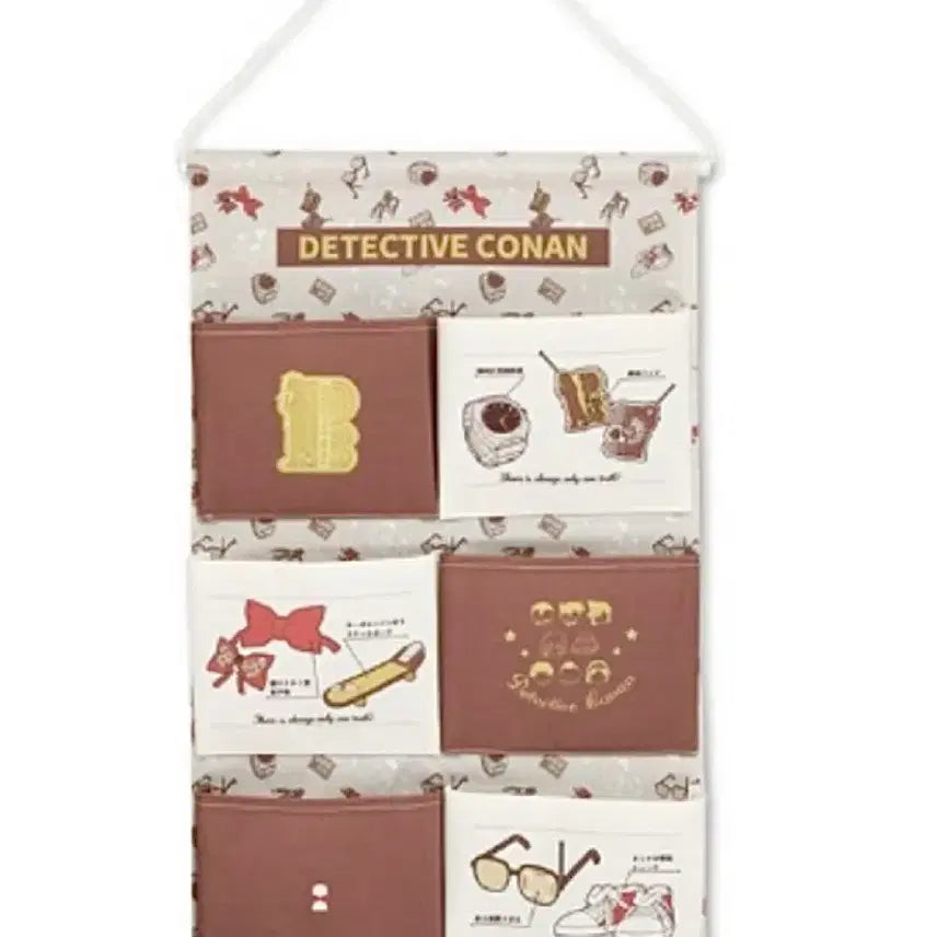 [BUNJANG] Detective Conan Wall Pocket Decorative Storage Pouch / 명탐정코난 월포켓 벽걸이 데코 수납 포켓 파우치(새상품)