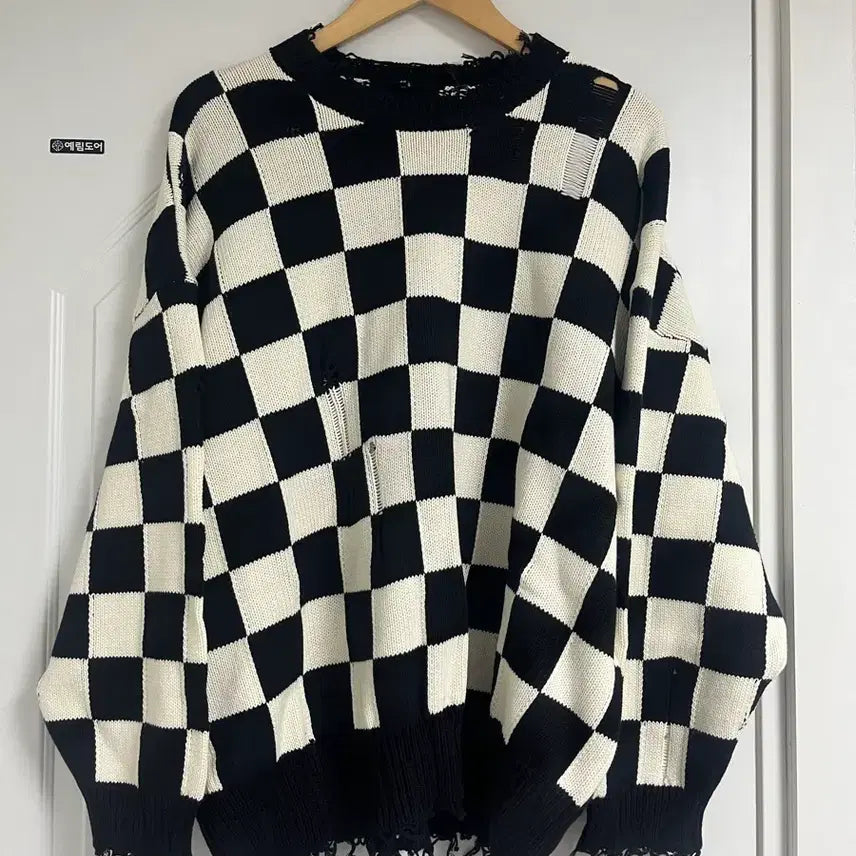 [BUNJANG] R13 Checkered Knit M / R13 체커보드 니트 M