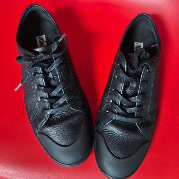 [SOLD OUT] 핏플랍 남성 가죽 스니커즈 블랙 260