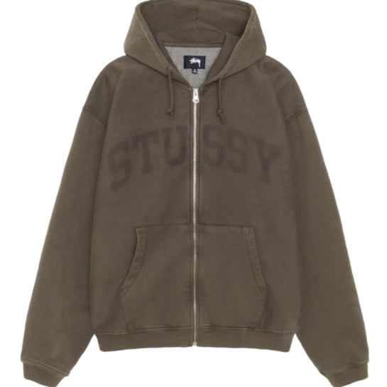 [BUNJANG] Stussy Faded Graphic Hoodie Olive / 스투시 페이디드 그래픽 집 후드 올리브