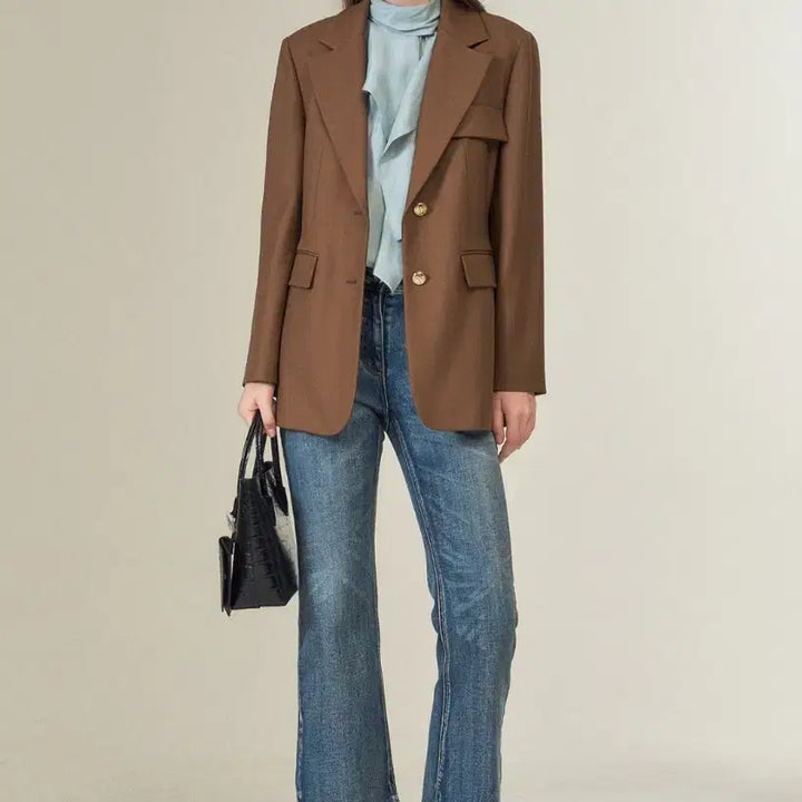 [BUNJANG] OBZEE Jacket (Brown, Size 82) / 한섬 OBZEE오브제 쟈켓