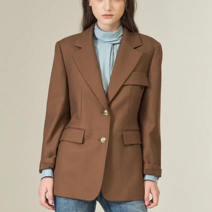 [BUNJANG] OBZEE Jacket (Brown, Size 82) / 한섬 OBZEE오브제 쟈켓