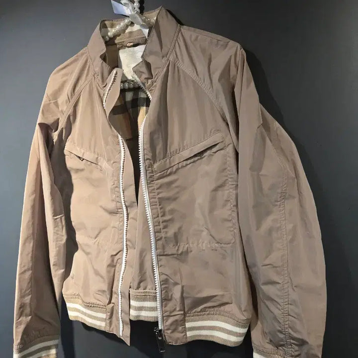[BUNJANG] Burberry Beige Bomber Jacket / 버버리 베이지색 봄버 자켓