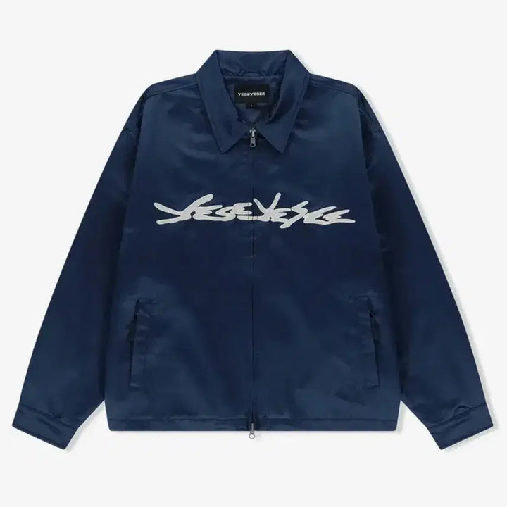 [BUNJANG] YesEyesee Chain Stitch Logo Coach Jacket (Navy) / [새 상품]예스아이씨 L사이즈 Chain Stitch Logo Coach