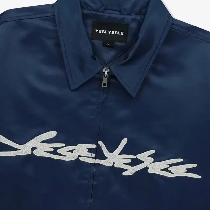 [BUNJANG] YesEyesee Chain Stitch Logo Coach Jacket (Navy) / [새 상품]예스아이씨 L사이즈 Chain Stitch Logo Coach