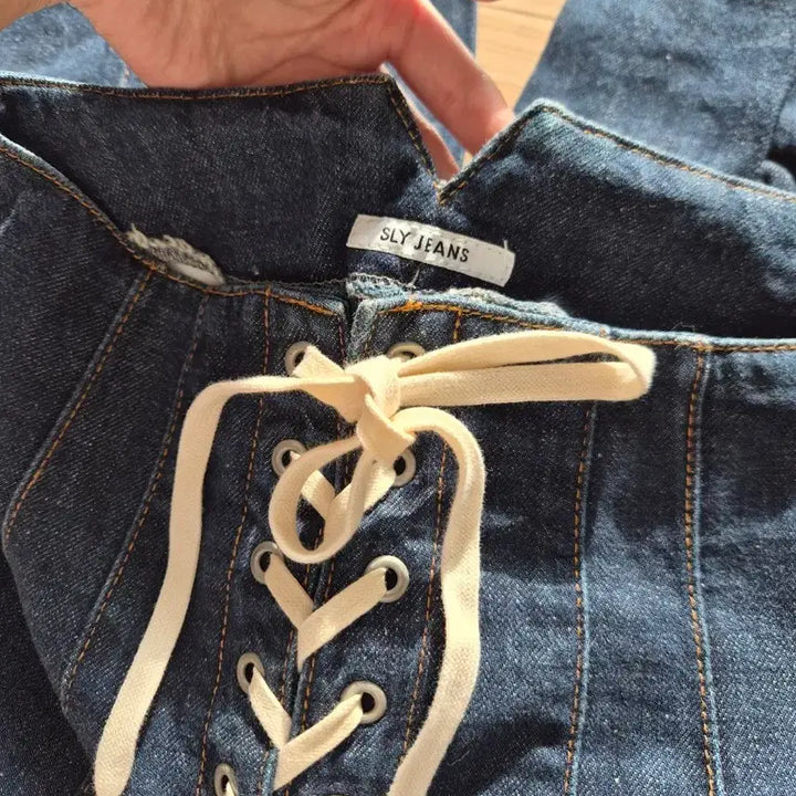 [BUNJANG] SLY JEANS Lace-up Denim Pants / SLY JEANS 레이스업 데님 팬츠