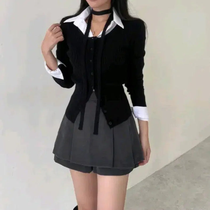 [BUNJANG] Belzede Atto Pinstuck Fleece Mini Skirt / 벨제이드 아토 핀턱 기모 미니스커트 스웨이드 겨울스커트 벨트 플리츠