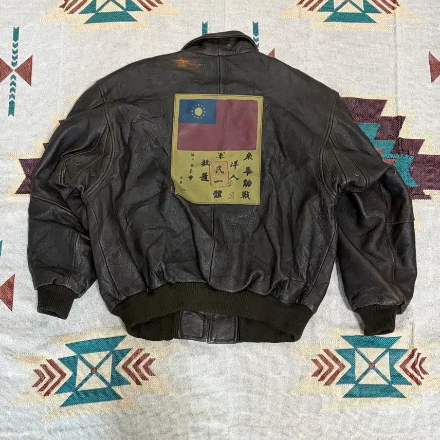 [BUNJANG] Bugle Boy A2 Leather Jacket / 80~90s 버글보이 A2 레더자켓 /bugleboy airjacket