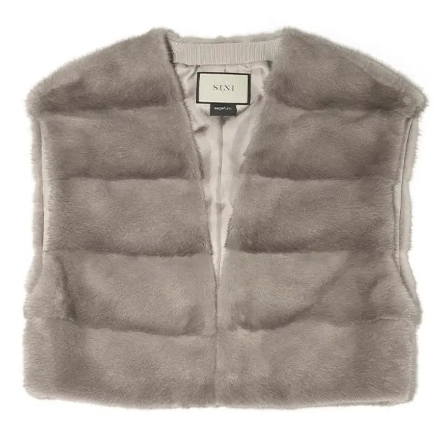 [BUNJANG] SINI Gray Mink Fur Vest (New) / SINI 사가 천연밍크 베스트 그레이 -미착용새상품-