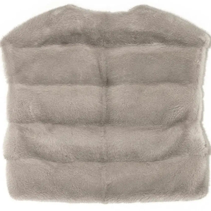 [BUNJANG] SINI Gray Mink Fur Vest (New) / SINI 사가 천연밍크 베스트 그레이 -미착용새상품-