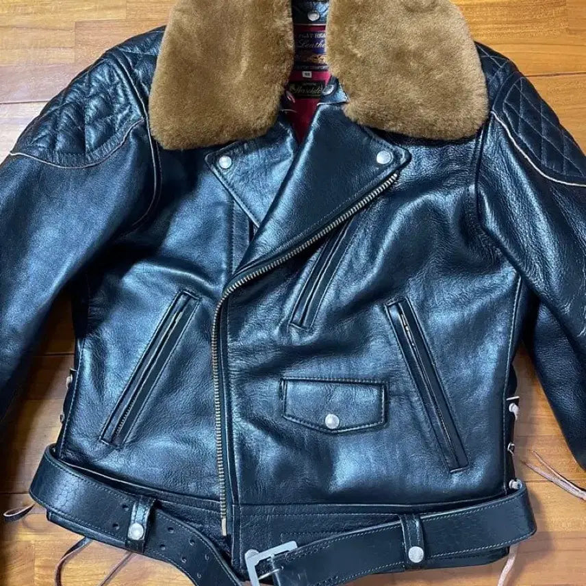 [BUNJANG] Flathead Padded Double Rider Jacket 40 / 플랫헤드 패디드 더블라이더 자켓 40