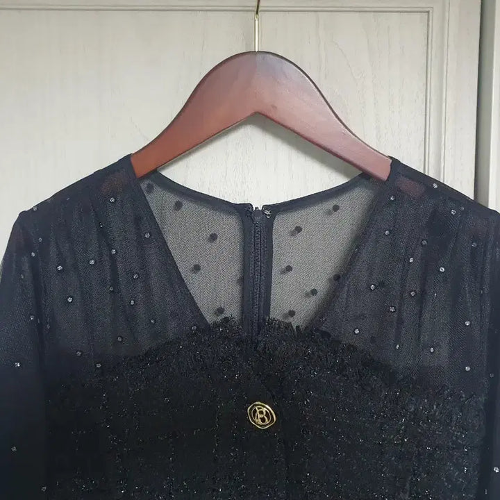 [SOLD OUT] (새상품) 한섬 오브제 시스루 트위드 원피스(이하늬 원피스)