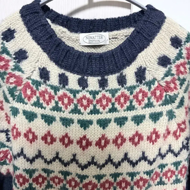 [BUNJANG] Celline & Lyon Winter Jacquard Knit Navy Nordic Knit / 셀리앤리옹 winter jacquard knit 네이비 노르딕 니트