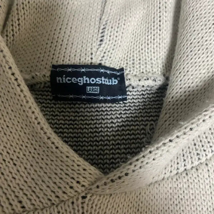 [BUNJANG] Nice Ghost Club Knit Hoodie L / 나이스고스트클럽 니트 후드 L