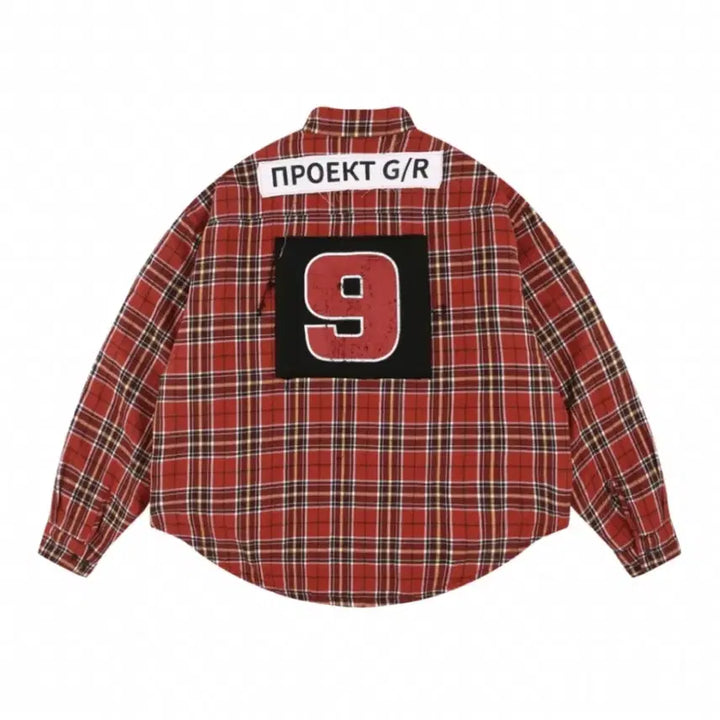 [BUNJANG] Project GR Padded Check Shirt Jacket / [1] 프로젝트gr 패디드 체크 셔츠 자켓