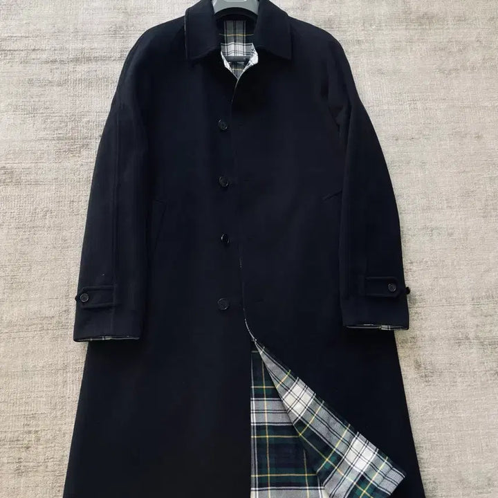 [BUNJANG] Burberry Cashmere Reversible Balmacaan Coat / 버버리 최고가 캐시미어 100% 리버서블 발마칸 코트 italy made