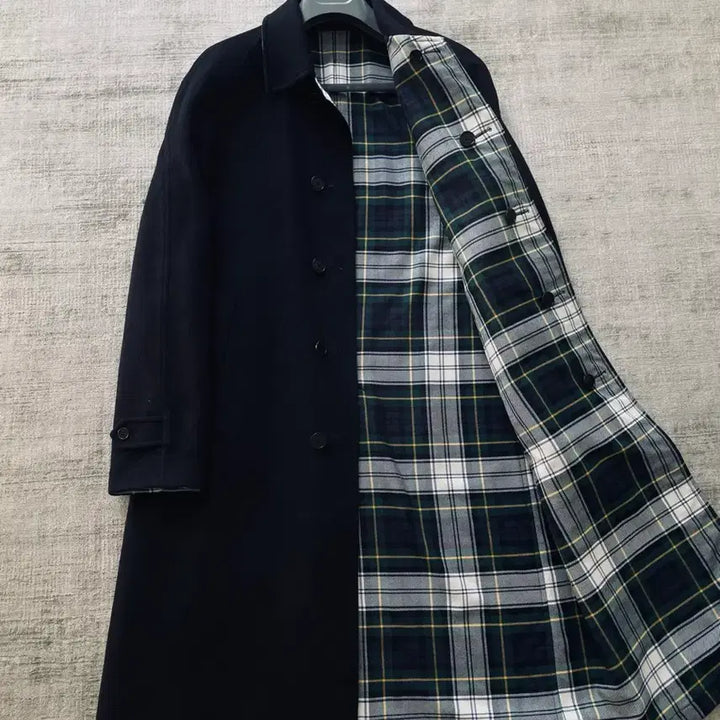 [BUNJANG] Burberry Cashmere Reversible Balmacaan Coat / 버버리 최고가 캐시미어 100% 리버서블 발마칸 코트 italy made