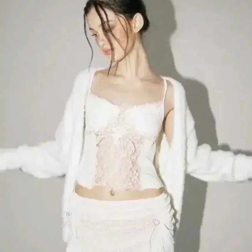 [BUNJANG] 33rd Mary Knit Cardigan White / 쓰리타임즈 메리 니트 가디건 화이트