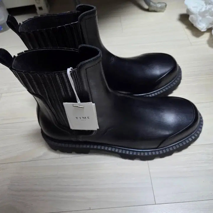 [BUNJANG] Time Homme Leather Ankle Boots (Black, Size 270) / 타임옴므 정품 소가죽 앵클부츠 블랙 270사이즈