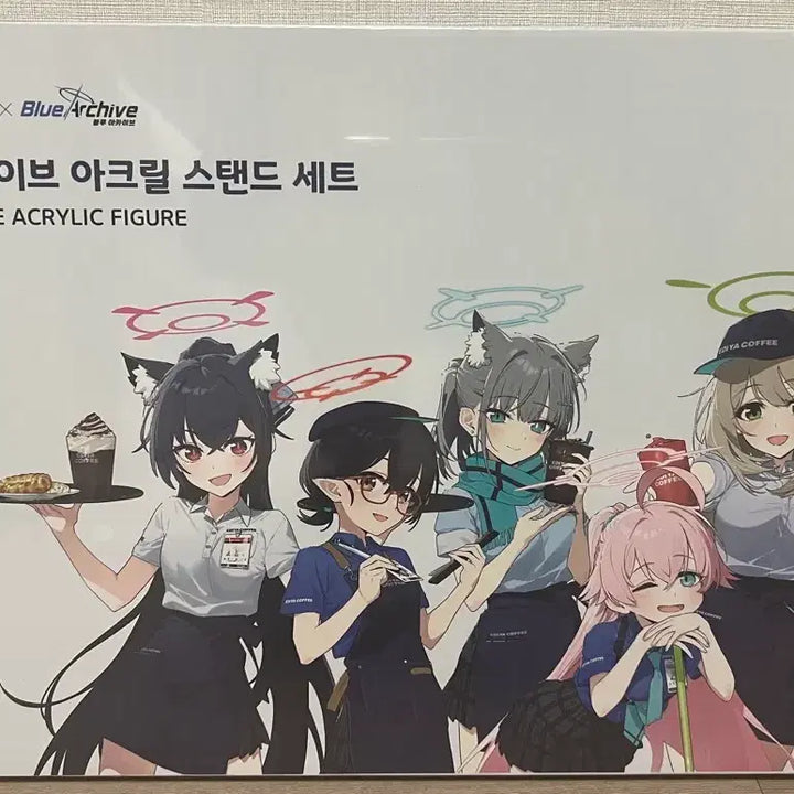 [BUNJANG] Blue Archive Ediya Acrylic Stand Set / 블루 아카이브 x 이디야 아크릴 스탠드 세트