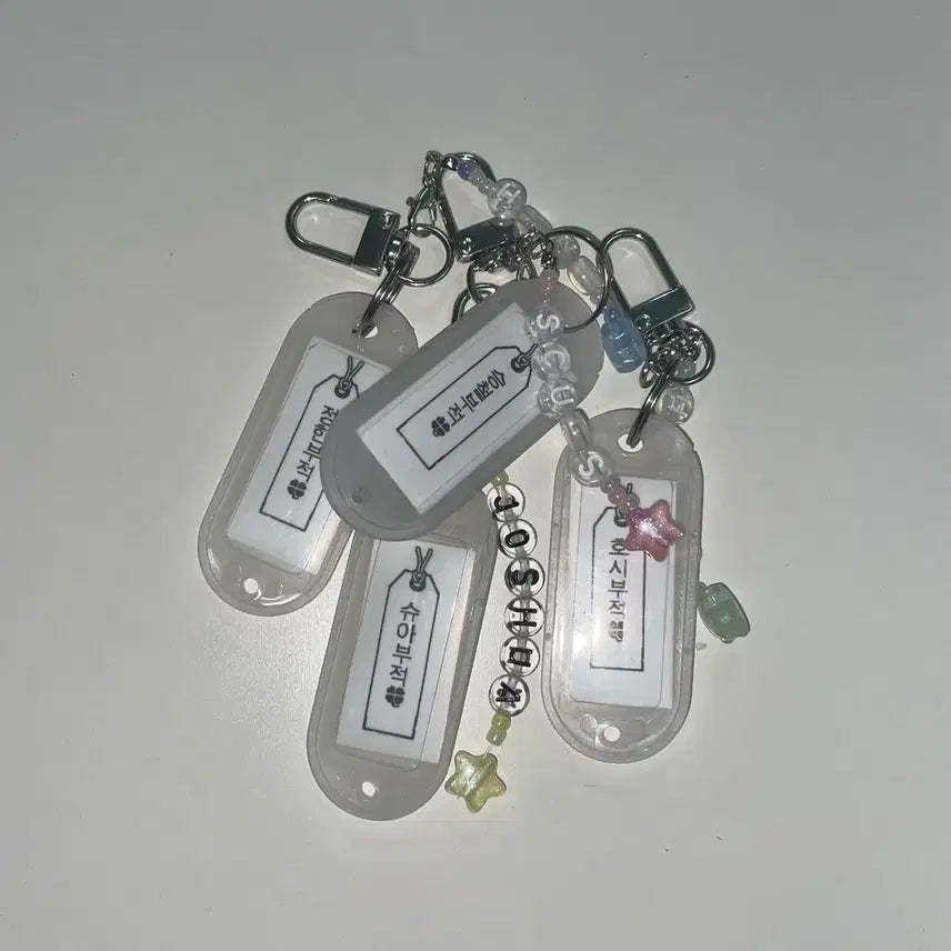 [BUNJANG] NCT Initial Keyring / 행운부적 라벨 키링 세븐틴 / 보넥도 / 라이즈 / nct 이니셜 키링